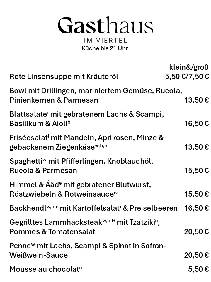 Wochenkarte